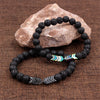 Wholesale Jewelry Volcanic Stone Geometric Manual Bracelet