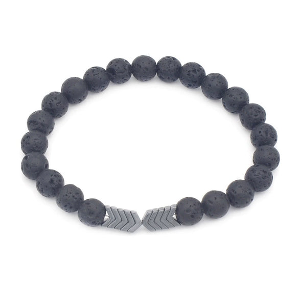 Wholesale Jewelry Volcanic Stone Geometric Manual Bracelet