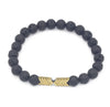 Wholesale Jewelry Volcanic Stone Geometric Manual Bracelet
