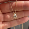 Wholesale Jewelry Water Drop Pear Shaped Zircon Copper Mixed Gem Inlay Ochain Pendant Necklace For Women