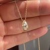 Wholesale Jewelry Water Drop Pear Shaped Zircon Copper Mixed Gem Inlay Ochain Pendant Necklace For Women