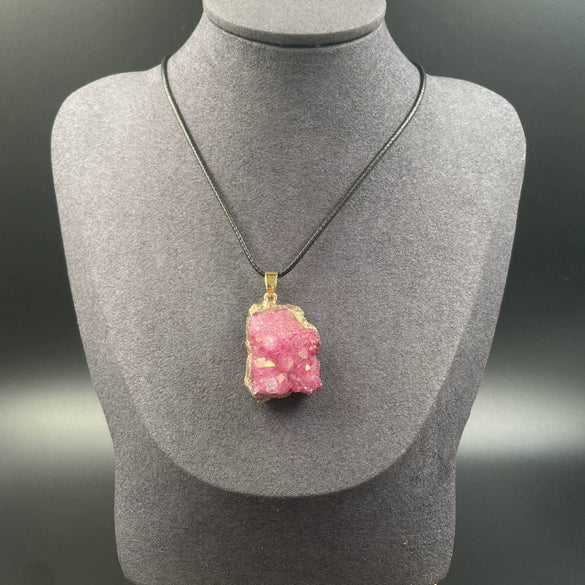 Wholesale Jewelry With Irregular Crystal Bud And Natural Stone Pendant Geometric Pattern