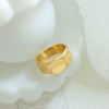 Wholesale Jewelry Women Light Luxury Retro Ring Titanium Steel Geometric Design Electroplated