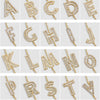 Wholesale Jewelry Women's Clavicle Chain Copper Goldplated Zircon Letter Style
