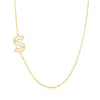 Wholesale Jewelry Women's Clavicle Chain Copper Goldplated Zircon Letter Style