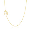 Wholesale Jewelry Women's Clavicle Chain Copper Goldplated Zircon Letter Style