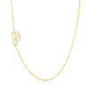 Wholesale Jewelry Women's Clavicle Chain Copper Goldplated Zircon Letter Style