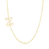 Wholesale Jewelry Women's Clavicle Chain Copper Goldplated Zircon Letter Style