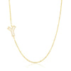 Wholesale Jewelry Women's Clavicle Chain Copper Goldplated Zircon Letter Style