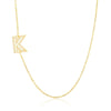 Wholesale Jewelry Women's Clavicle Chain Copper Goldplated Zircon Letter Style