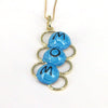Wholesale Jewelry Women's Copper Pendant Necklace With Mixed Gem Inlay Letters Pattern And Electroplating Treatment Box Chain