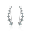 Wholesale Jewelry Women's Fashion Geometric 925 Sterling Silver Moissanite Diamond Earrings