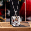 Wholesale Jewelry Women's Geometric Square Copper Mixed Gemstone Setting Zirconia Necklace