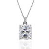 Wholesale Jewelry Women's Geometric Square Copper Mixed Gemstone Setting Zirconia Necklace