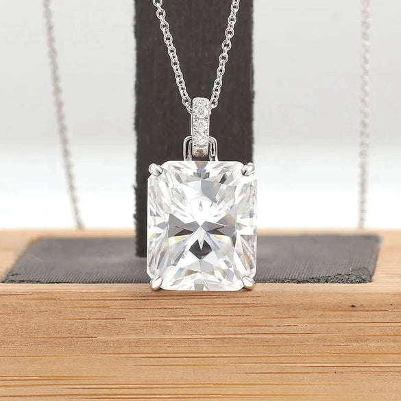 Wholesale Jewelry Women's Geometric Square Copper Mixed Gemstone Setting Zirconia Necklace