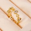 Wholesale Jewelry Women's Light Luxury Copper Fourleaf Clover Flower Ring With Electroplating