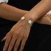 Wholesale Jewelry Women's Unisex Electroplated Alloy Bracelet With Letter Number Text Pattern