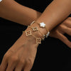 Wholesale Jewelry Women's Unisex Electroplated Alloy Bracelet With Letter Number Text Pattern