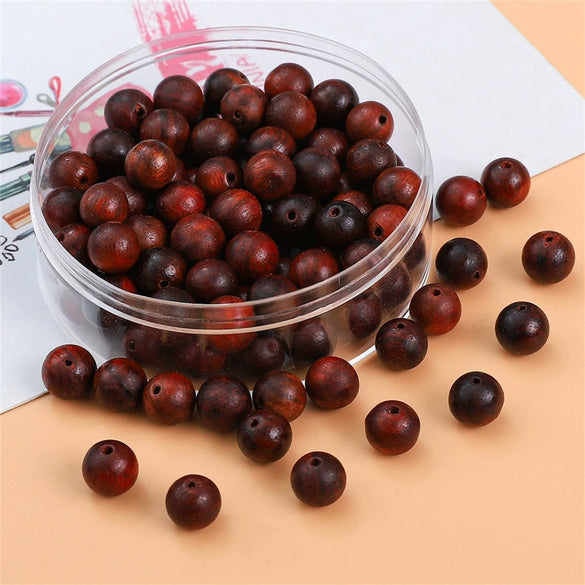 Wholesale Jewelry Wooden Round Bead Antique Handmade Oil Treated Beaded Bracelet Accessories