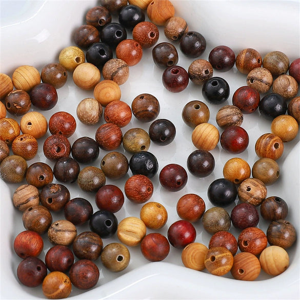 Wholesale Jewelry Wooden Round Bead Antique Handmade Oil Treated Beaded Bracelet Accessories