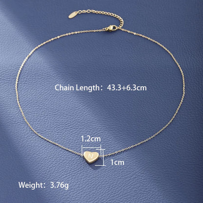 Wholesale Jewelry XUPING Simple Style Commute Letter Heart Shape 304 Stainless Steel 18K Gold Plated Necklace