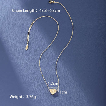 Wholesale Jewelry XUPING Simple Style Commute Letter Heart Shape 304 Stainless Steel 18K Gold Plated Necklace