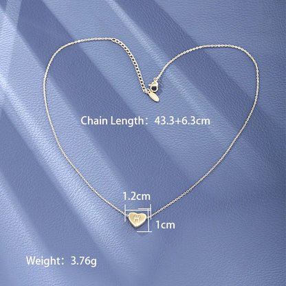 Wholesale Jewelry XUPING Simple Style Commute Letter Heart Shape 304 Stainless Steel 18K Gold Plated Necklace