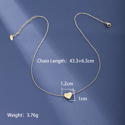 Wholesale Jewelry XUPING Simple Style Commute Letter Heart Shape 304 Stainless Steel 18K Gold Plated Necklace