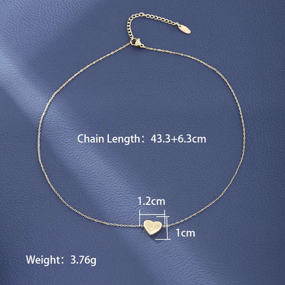 Wholesale Jewelry XUPING Simple Style Commute Letter Heart Shape 304 Stainless Steel 18K Gold Plated Necklace