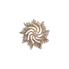 Wholesale Jewelry Zinc Alloy Flower Brooch Electroplated With Rhinestones