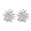 Wholesale Jewelry Zinc Alloy Geometric Metal Leaf Earrings With Electroplating And Ins Style