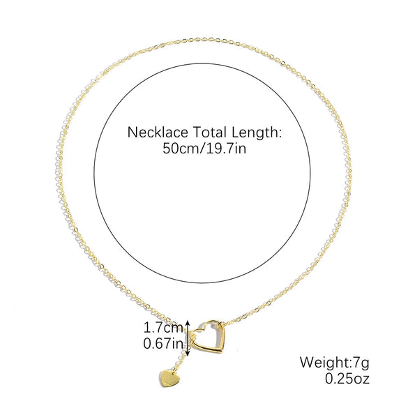 Wholesale Jewelry Zinc Alloy Heart Shape Electroplated Necklace For Women