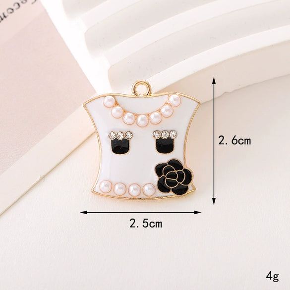 Wholesale Jewelry Zinc Alloy Love Bow Pendant Accessories With Hirback Pattern And Dripping Oil Design For Women