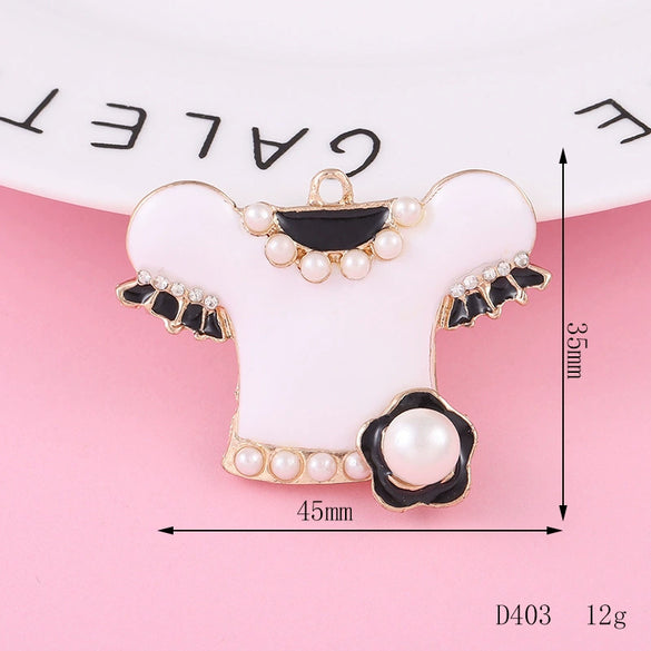 Wholesale Jewelry Zinc Alloy Love Bow Pendant Accessories With Hirback Pattern And Dripping Oil Design For Women