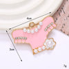Wholesale Jewelry Zinc Alloy Love Bow Pendant Accessories With Hirback Pattern And Dripping Oil Design For Women