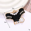 Wholesale Jewelry Zinc Alloy Love Bow Pendant Accessories With Hirback Pattern And Dripping Oil Design For Women