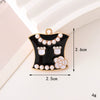 Wholesale Jewelry Zinc Alloy Love Bow Pendant Accessories With Hirback Pattern And Dripping Oil Design For Women