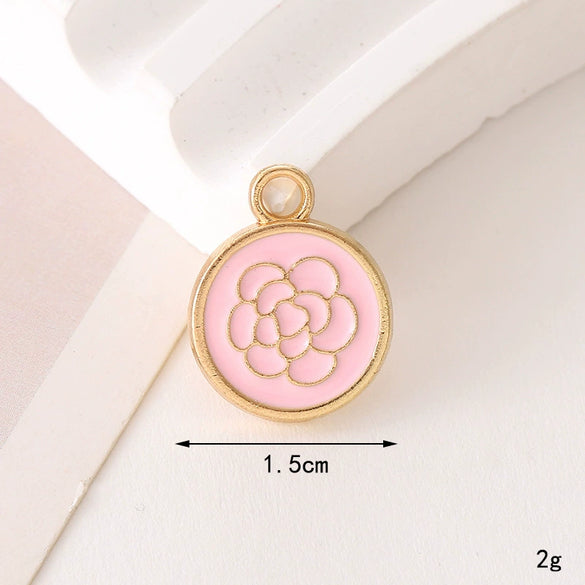 Wholesale Jewelry Zinc Alloy Love Bow Pendant Accessories With Hirback Pattern And Dripping Oil Design For Women