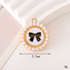 Wholesale Jewelry Zinc Alloy Love Bow Pendant Accessories With Hirback Pattern And Dripping Oil Design For Women