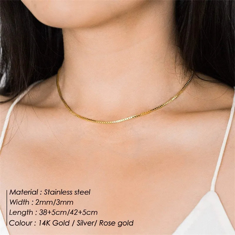 Stainless Steel 14K Gold Plated Plating U Shape Necklace