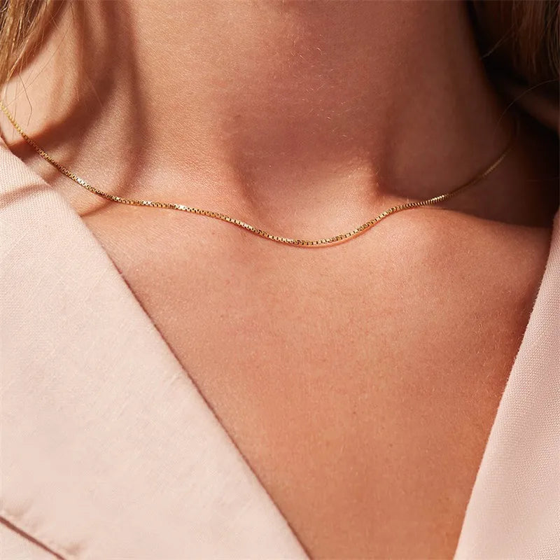 Stainless Steel 14K Gold Plated Plating U Shape Necklace