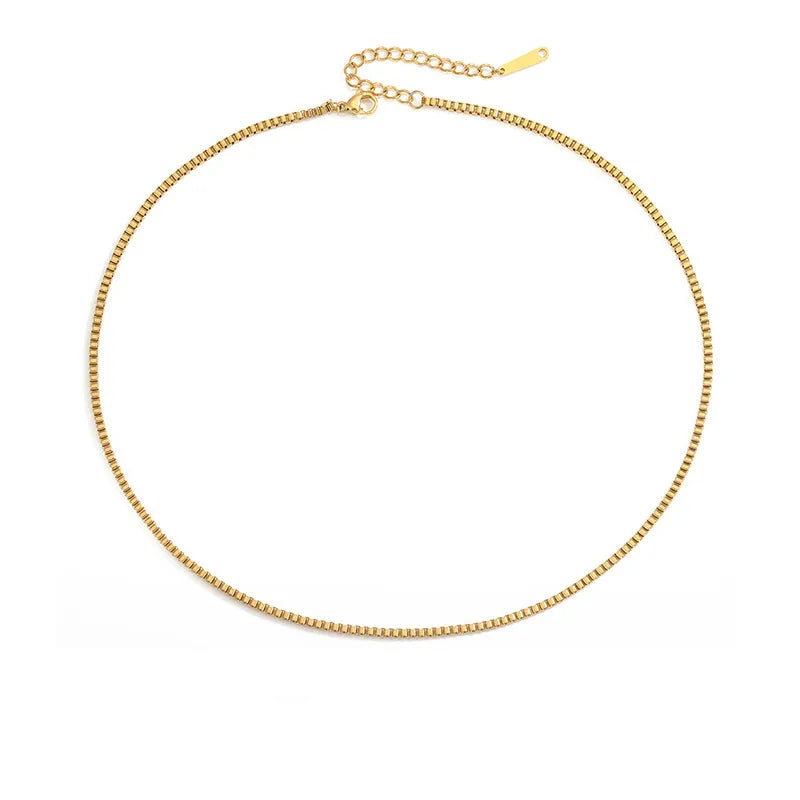 Stainless Steel 14K Gold Plated Plating U Shape Necklace