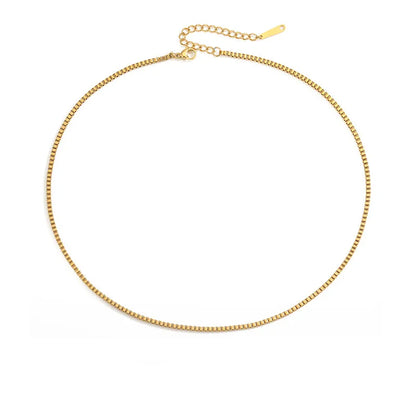 Stainless Steel 14K Gold Plated Plating U Shape Necklace