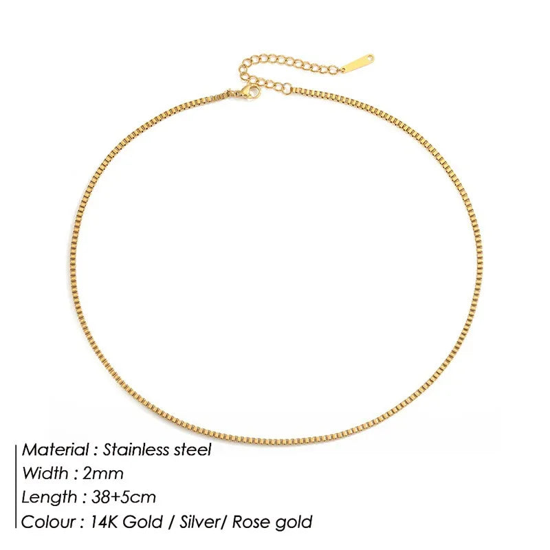 Stainless Steel 14K Gold Plated Plating U Shape Necklace