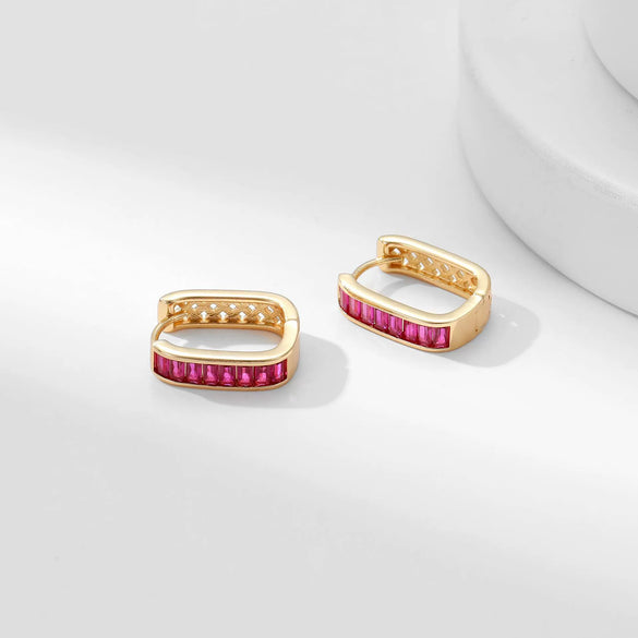Wholesale Jewelry Zirconia Copper Geometric Earrings
