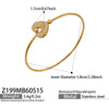 Wholesale 18K Electroplated Stainless Steel Geometric Pig Nose Love Bracelet For Women