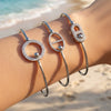 Wholesale 18K Electroplated Stainless Steel Geometric Pig Nose Love Bracelet For Women