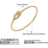 Wholesale 18K Electroplated Stainless Steel Geometric Pig Nose Love Bracelet For Women