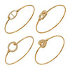 Wholesale 18K Electroplated Stainless Steel Geometric Pig Nose Love Bracelet For Women