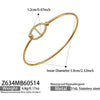 Wholesale 18K Electroplated Stainless Steel Geometric Pig Nose Love Bracelet For Women